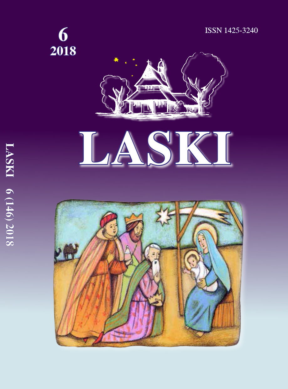 Okładka przedstawia ilustrację pokłonu mędrców przed Maryją i Dzieciątkiem Jezus.