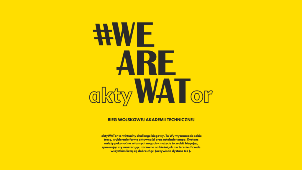 Plakat z informacjami na temat wyzwania aktyWATor