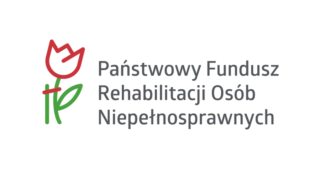 Logo Państwowego Funduszu Rehabilitacji Osób Niepełnosprawnych.
