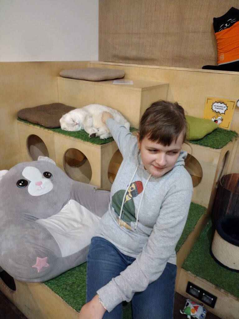 Anastazja podczas "kototerapi