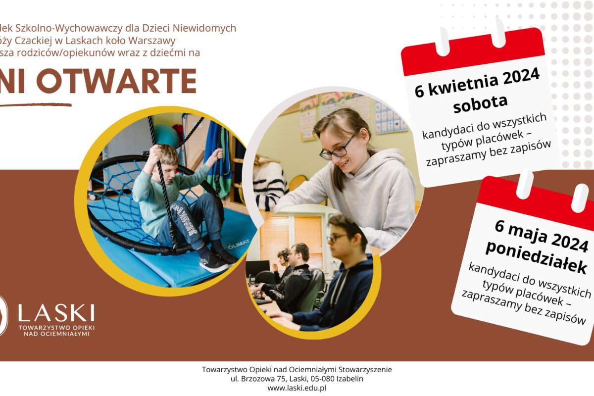 Plakat zapraszający na dni otwarte do Lasek.