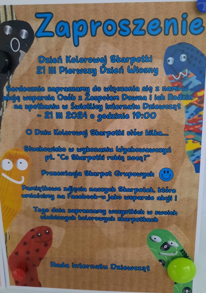 Zaproszenie  do uczestniczenia w słuchowisku " Co skarpetki robią nocą?"