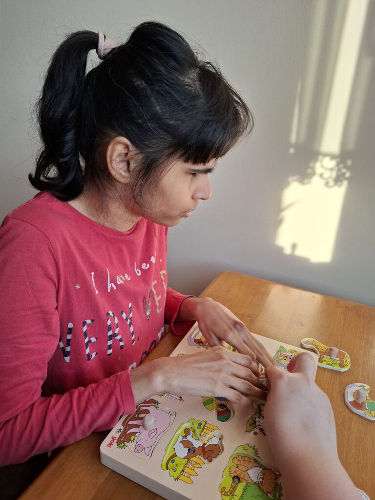 asystowanie podczas gry w układanie na planszy