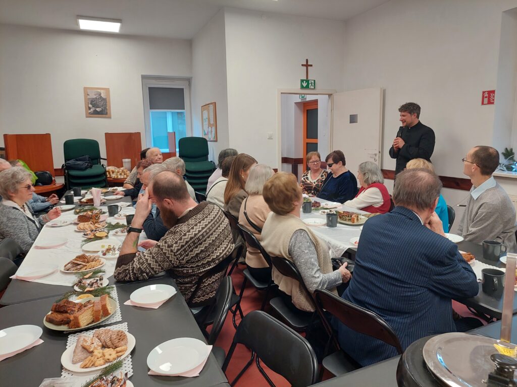 Rektor składający życzenia